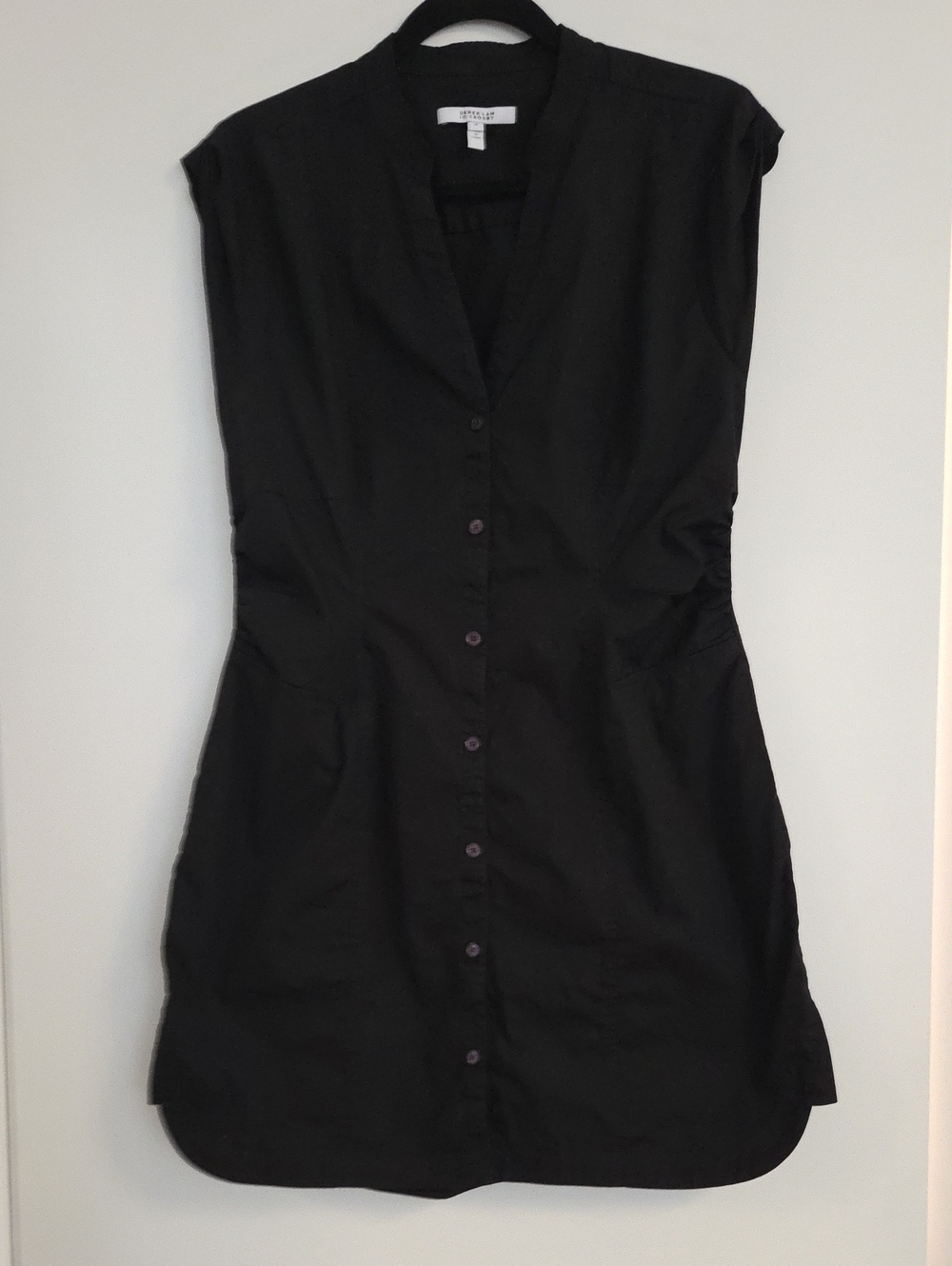Derek Lam 10 Crosby Black Sleeveless Button-Front Women's Dress